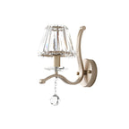 Kristallen Prisma Veroud goud Kandelaar Conisch 1 Kop Minimalistische Wandlamp Fixture