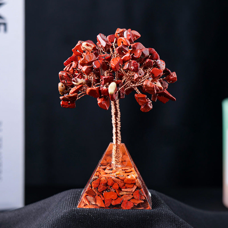 Natuursteen Grind Piramide Basis Feng Shui Boom