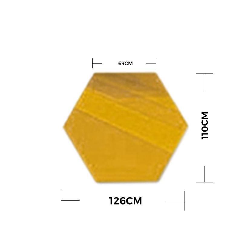 Troscana | Hexagonale Spiegel Muur Sticker