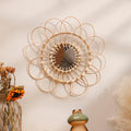 Handgemaakte Rattan Decoratieve Wandspiegel