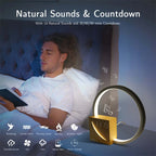 Bedlamp Touch Tafellamp Met Natuurlijke Geluiden, Bureau Lamp Met Alarmklok, Touch Control 3 Niveaus Helderheid Huisdecor