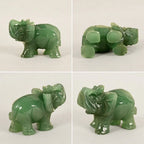 Groene Aventurijn Jade Steen Olifant Standbeeld