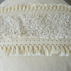 Decorative Cushion with Texture Pattern and Fringe