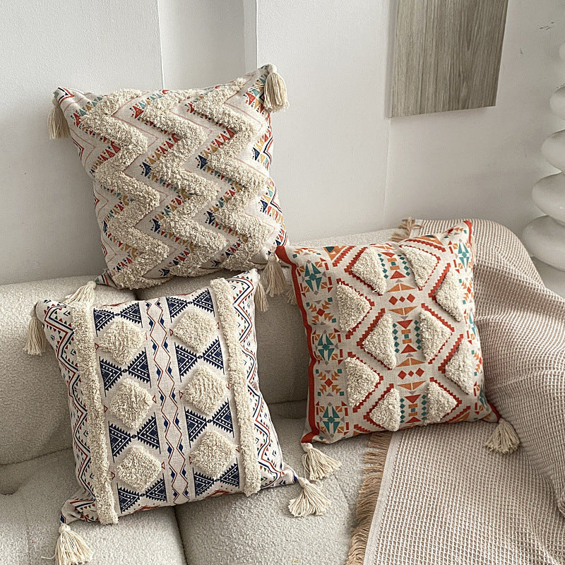 Boho gevoerde franjes kussenhoes