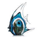 Meerkleurige Pois Tropische Vis Delicate Glazen Sculptuur Elegante Appartementdecoratie Glazen Vis Fijne Ruimte Appartementdecoratie Ambacht