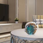 Meerkleurige Pois Tropische Vis Delicate Glazen Sculptuur Elegante Appartementdecoratie Glazen Vis Fijne Ruimte Appartementdecoratie Ambacht