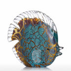 Meerkleurige Pois Tropische Vis Delicate Glazen Sculptuur Elegante Appartementdecoratie Glazen Vis Fijne Ruimte Appartementdecoratie Ambacht