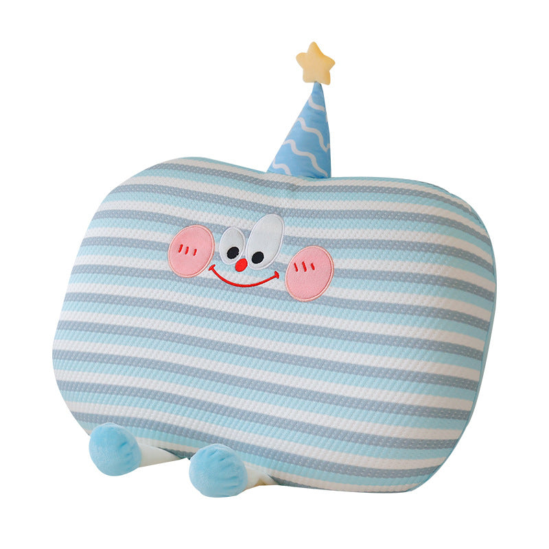 Pluche kussen in koekje vorm met schattig gezicht Troscana