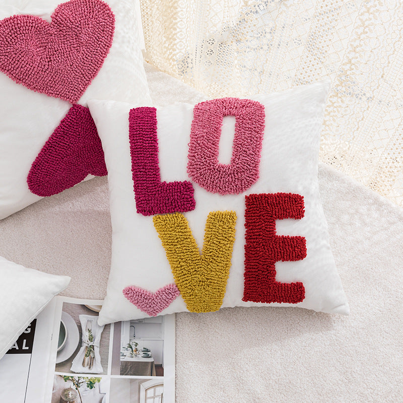 Decorative Cushion Cover with Heart Pattern Troscana