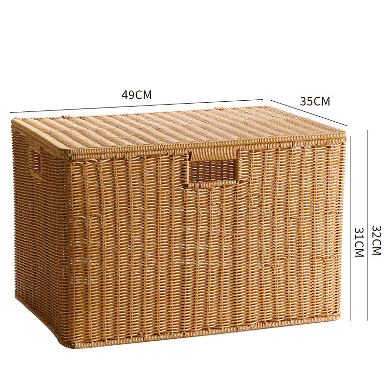 Multifunctionele Opbergdoos Gemaakt Van Natuurlijke Wicker