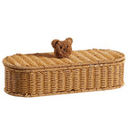 Decoratieve Geweven Opbergdoos Met Schattig Beren Deksel