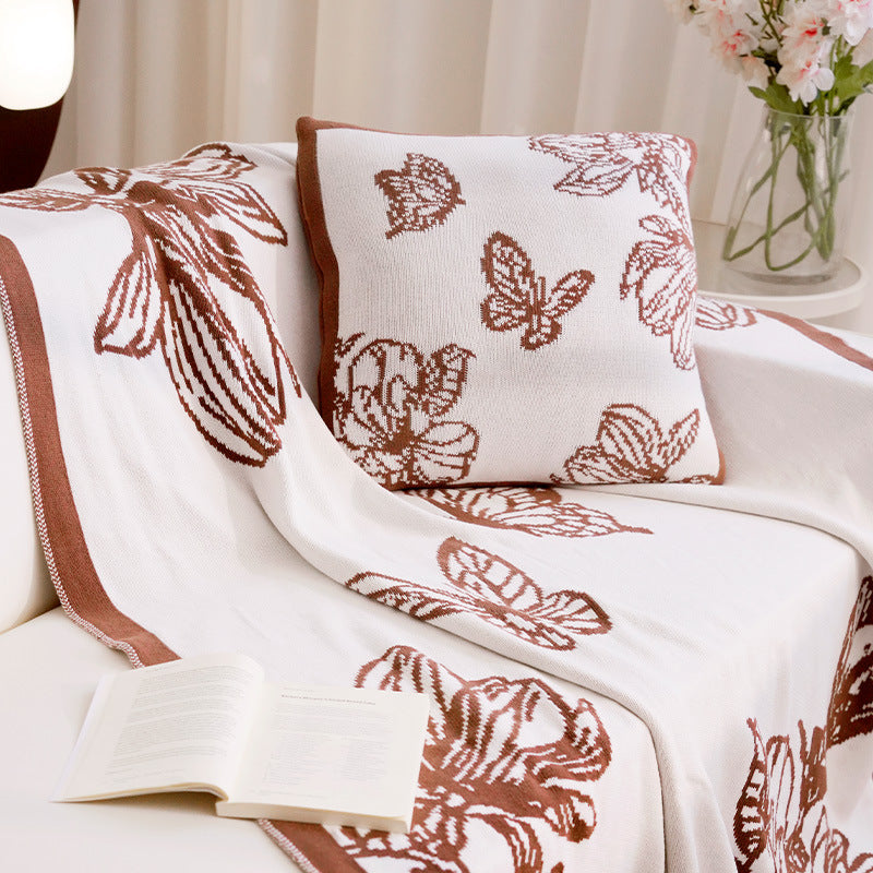 Decorative Blanket with Floral Pattern Troscana