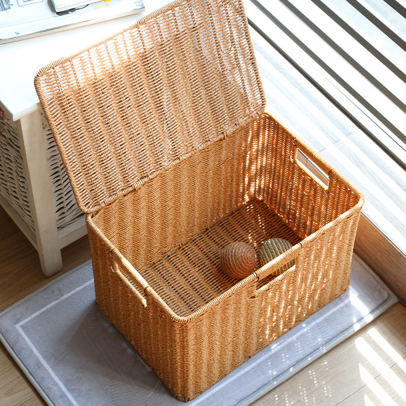 Multifunctionele Opbergdoos Gemaakt Van Natuurlijke Wicker