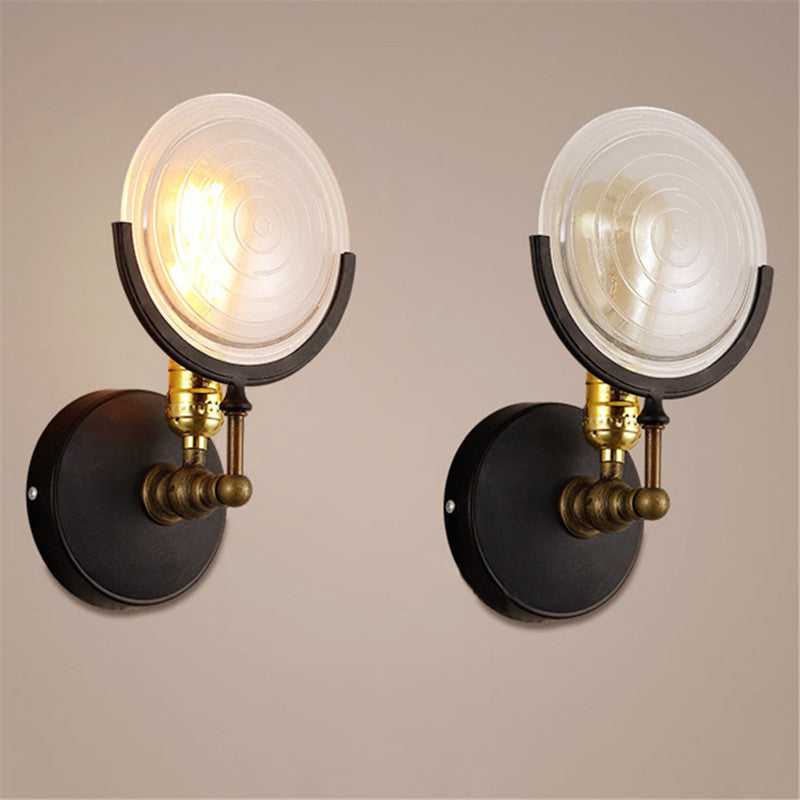 Bewapende Wandlamp Traditioneel Metaal 29,2 cm / 61 cm Breed 1 Kop Zwart Wandlamp Fixture met Ronde Frosted Glas Deco