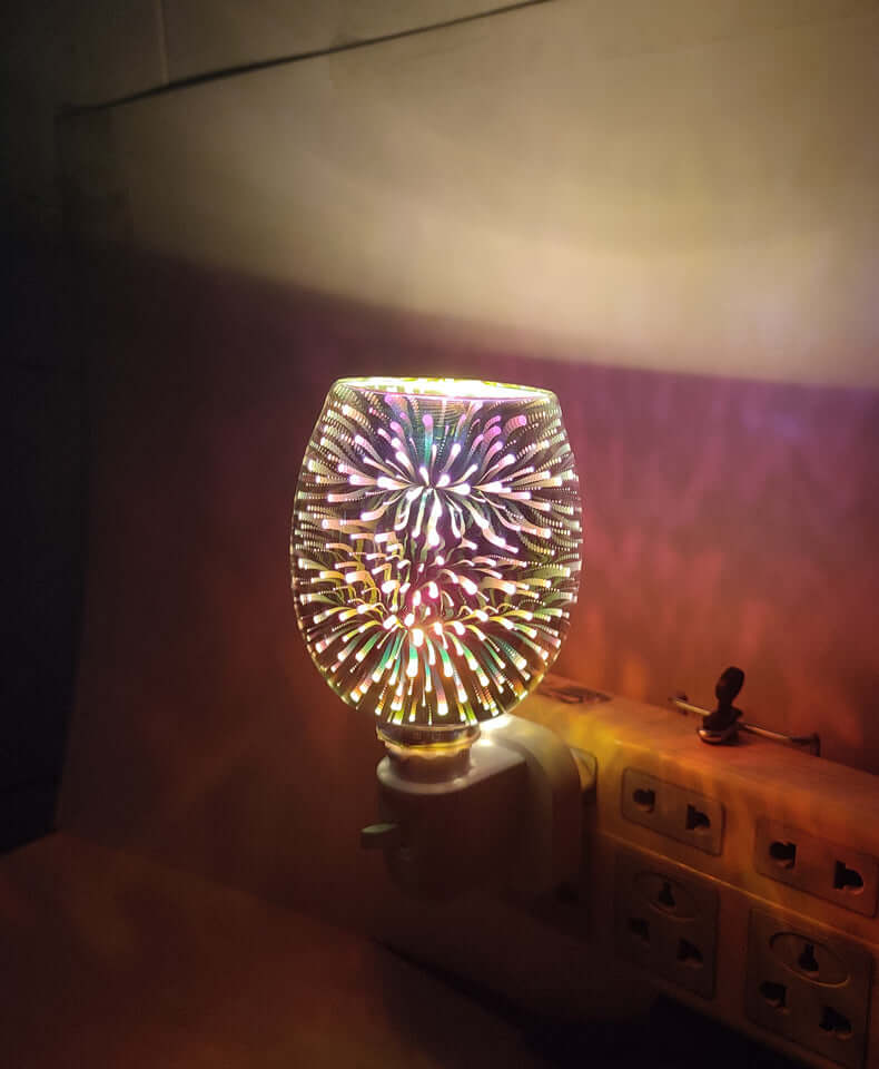 3D Glazen Aromatherapie Wax Smeltlamp Kleine Nachtlamp