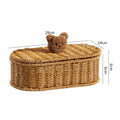Decoratieve Geweven Opbergdoos Met Schattig Beren Deksel