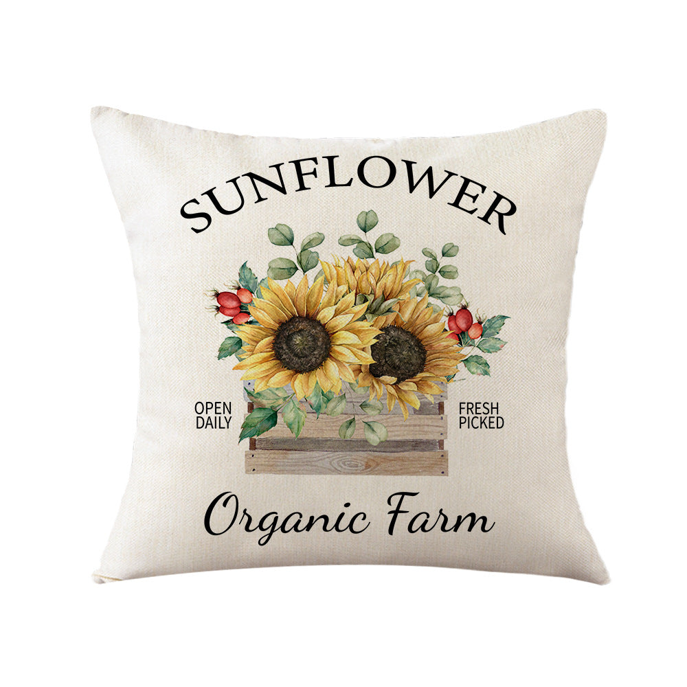 Kussenhoes met Zonnebloem Patroon Troscana