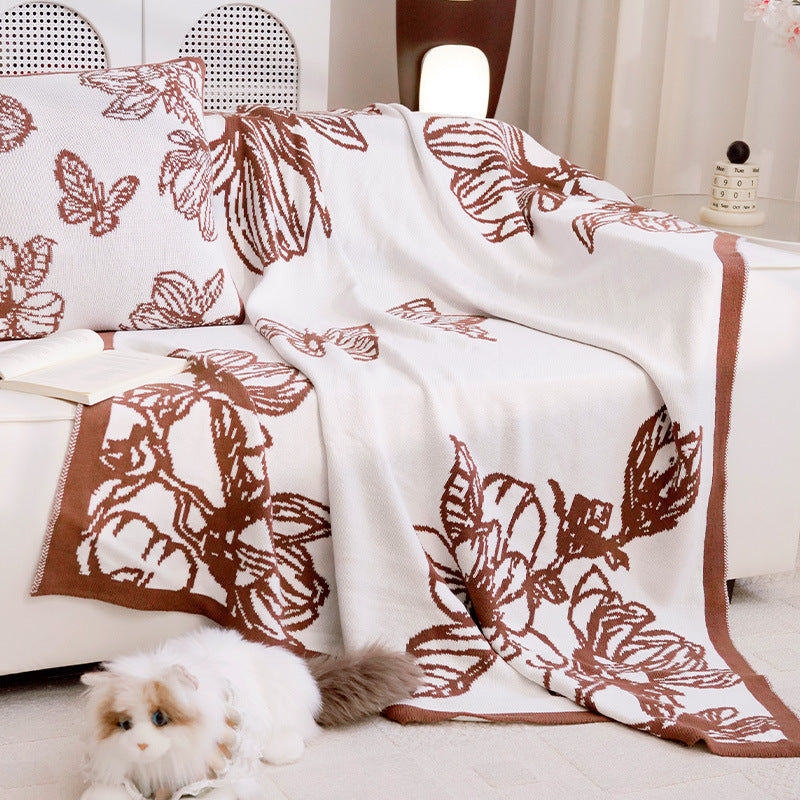 Decorative Blanket with Floral Pattern Troscana