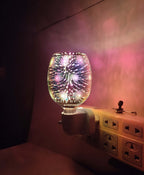 3D Glazen Aromatherapie Wax Smeltlamp Kleine Nachtlamp