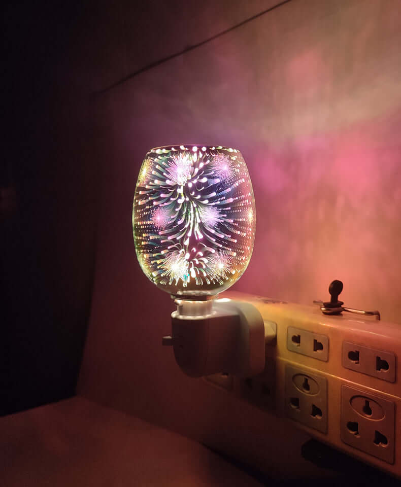 3D Glazen Aromatherapie Wax Smeltlamp Kleine Nachtlamp