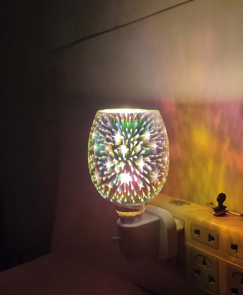 3D Glazen Aromatherapie Wax Smeltlamp Kleine Nachtlamp