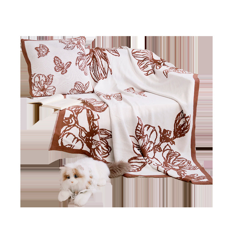 Decorative Blanket with Floral Pattern Troscana