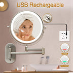 LED cosmetische spiegel met vergroting & USB batterij | Troscana