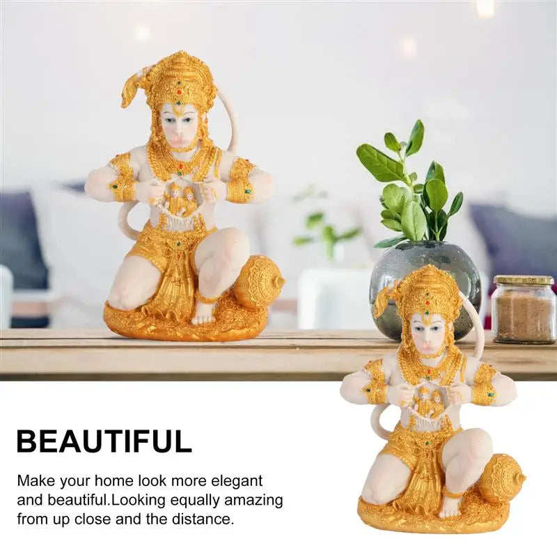 1 Stuk Hanuman Boeddha Aap God Figurant Zuidoost-Aziatische Stijl Huis Sculptuur Heer Hanuman Standbeeld Boeddha Figuur Ornament