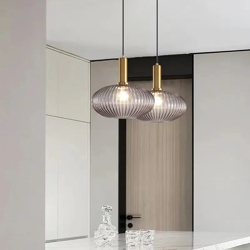 Moderne Nordic Glazen Hanglamp – Enkel Hoofds LED Hanglamp voor Eetkamer, Slaapkamer, Café en Studie – Wit, Groen, Cognac & Meer