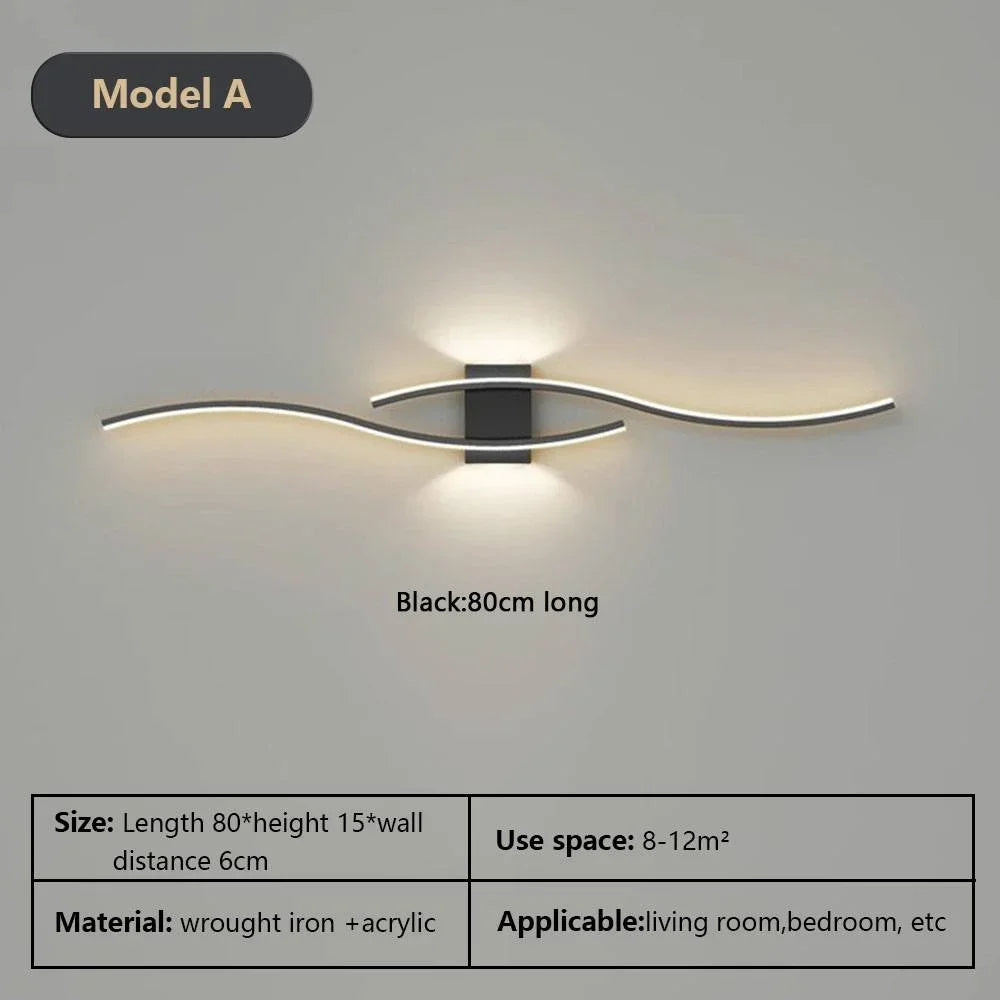 Moderne LED Wandlamp - Zwarte, Witte en Gouden Wandlicht Sconces voor Woonkamer, Slaapkamer, Nachtkastje en Decoratieve Verlichting