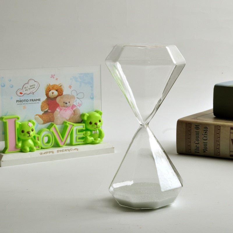 5–60 Minuten diamant zandloper, zandloper, zandloper, kinder cadeau, zandloper, huisdecoratie, beschikbaar in meerdere kleur opties