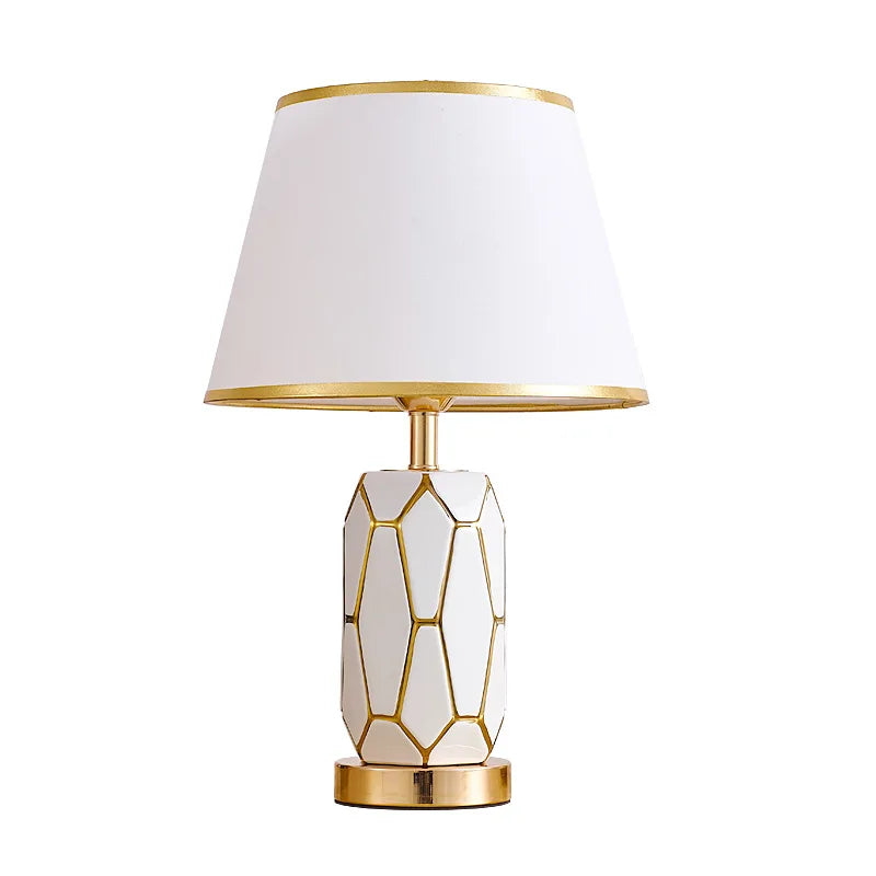 Amerikaanse Keramische Tafel Lamp - Eenvoudige Moderne Slaapkamer Nachtkast Lamp voor Woonkamer, Warme Bruiloft Kamer Decoratieve Lamp