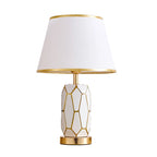 Amerikaanse Keramische Tafel Lamp - Eenvoudige Moderne Slaapkamer Nachtkast Lamp voor Woonkamer, Warme Bruiloft Kamer Decoratieve Lamp