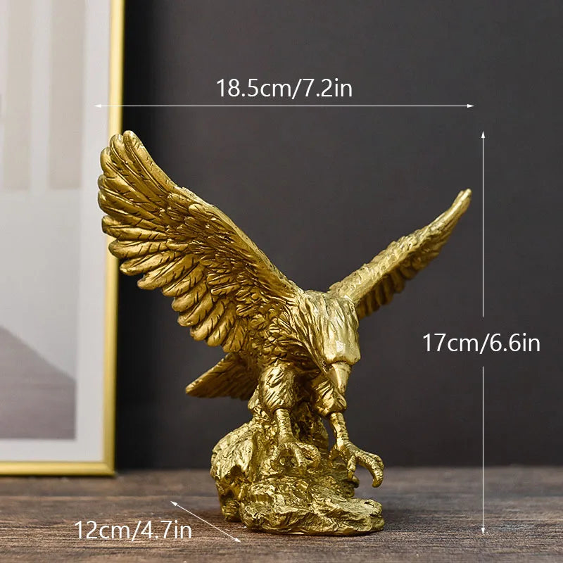 Hars Gouden Arend Beeld Kunst Dier Model Collectie Ornament Thuis Kantoor Bureau Feng Shui Decor Figuren eenvoudig