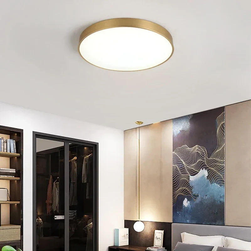 Moderne LED Corridor Plafondlampen - Eenvoudige Gouden Ronde