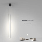 Moderne LED Lange Hanglamp voor Eetkamer, Slaapkamer & Woonkamer – Touch Switch, Aluminium Hanglamp, Witte & Zwarte Lampenkap