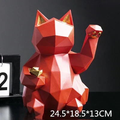 Noordse Stijl Geometrische Gelukskat