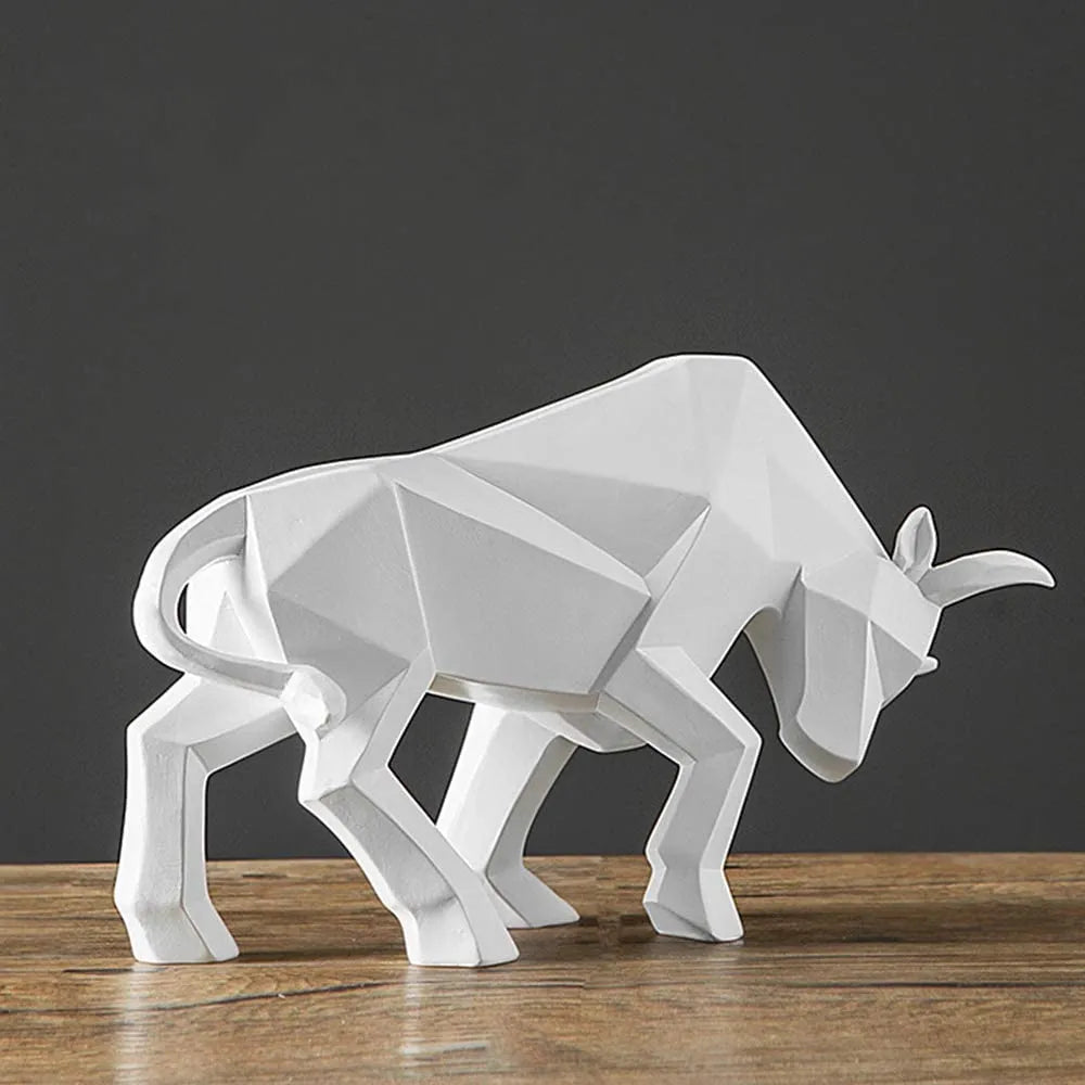 YuryFvna Moderne Geometrische Stier Standbeeld, Ornament, Café, Stier Sculpturen, Dier Figuren, Abstracte Hotel Woondecoratie