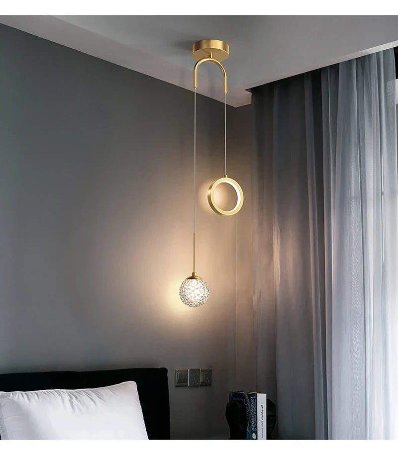 Moderne LED Hanglamp – 2-Weg Binnen Hanglamp voor Woonkamer, Slaapkamer, Eettafel met Aanpasbare 3 Lichtkleuren