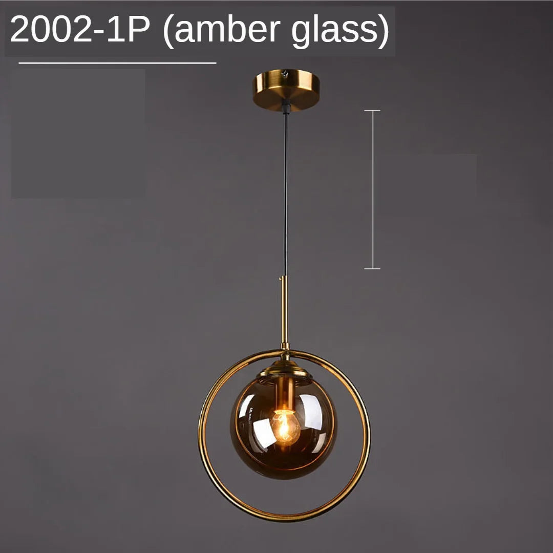 Moderne Glazen Hanglampen voor Slaapkamer Bedlamp Badkamer Hanglamp Plafond Kroonluchters Hotel Restaurant Decoratie Ring