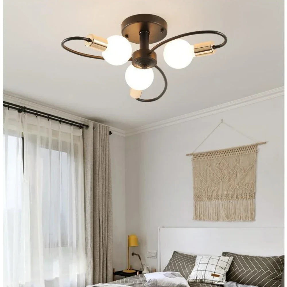 Moderne LED Plafondlampen - Industriële IJzer Zwart/Gouden Nordic Minimalistisch