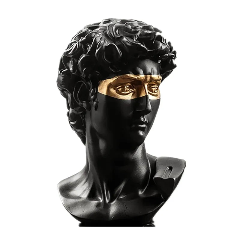 Standbeelden voor decoratie, 15 cm, David, salontafel, woningdecoratie, ornamenten, buste van een kamer gemaakt van gips, witte hars, decoratieve kunstsculptuur