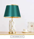 Amerikaanse Keramische Tafel Lamp - Eenvoudige Moderne Slaapkamer Nachtkast Lamp voor Woonkamer, Warme Bruiloft Kamer Decoratieve Lamp