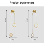 Moderne LED Hanglamp – 2-Weg Binnen Hanglamp voor Woonkamer, Slaapkamer, Eettafel met Aanpasbare 3 Lichtkleuren