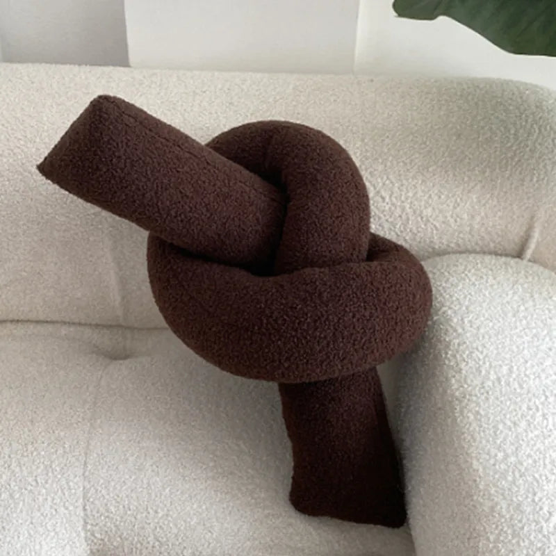 Nordic Bouclé Abstract Kussen – Minimalistisch Pluche Kussen | Troscana