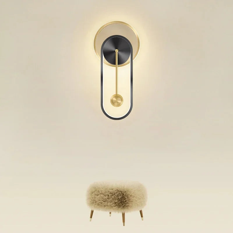 Moderne LED Klok Wandlamp - Stijlvolle Wandgemonteerde Verlichting voor Slaapkamer, Woonkamer en Huishouddecoratie