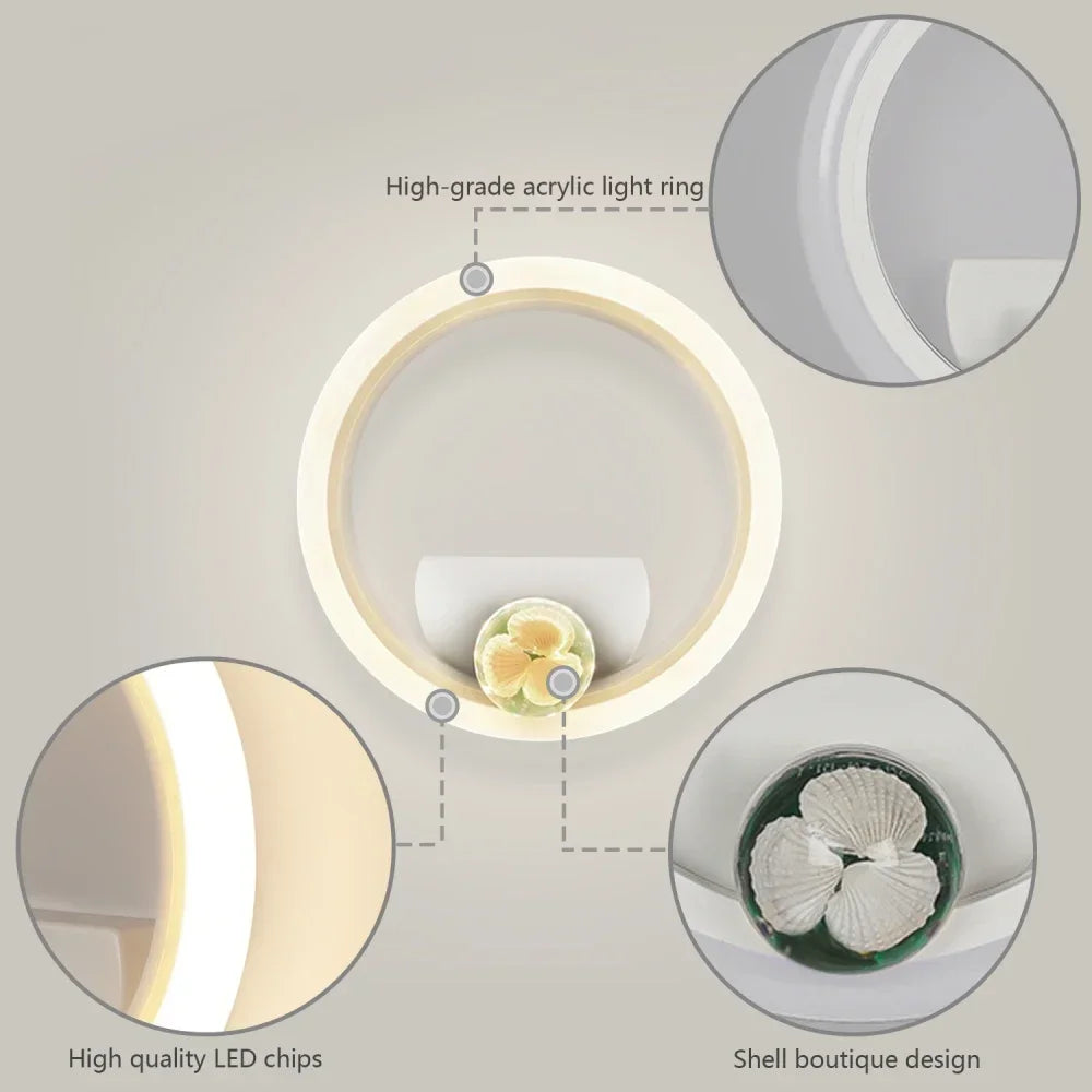Moderne LED Wandlamp - Verstelbare 3-Kleur Lichtarmatuur voor Slaapkamer, Woonkamer, Balkon en Binnenhuisdecoratie