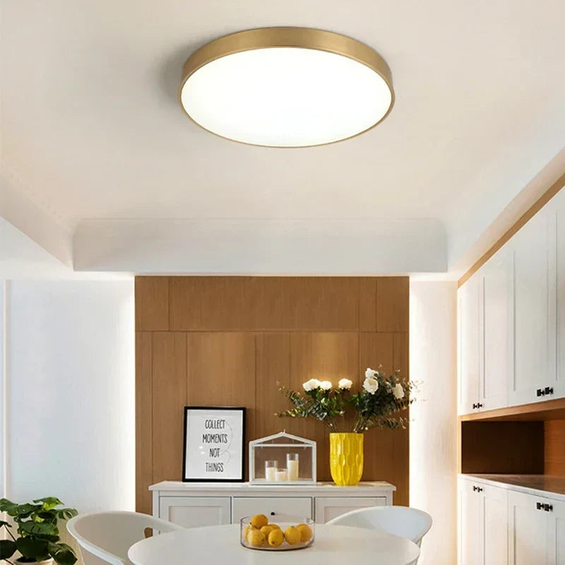 Moderne LED Corridor Plafondlampen - Eenvoudige Gouden Ronde