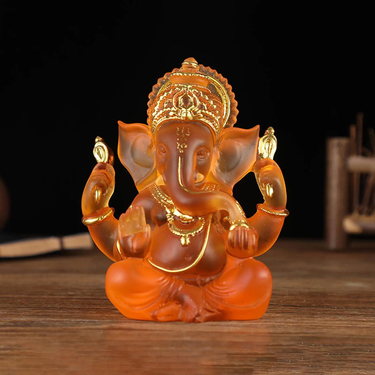 Zeldzaam gekleurde semi-transparante Ganesh beelden voor geluk in uw huis
