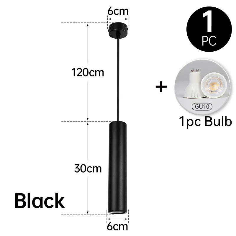 Moderne LED Hanglamp – Slanke Cilindervormige Hanglamp voor Keuken, Woonkamer en Slaapkamer Decor